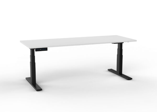 Electric Height Adjustable stand up office Desk Black frame from Zealand made in New Zealand order on line from Skara NZ