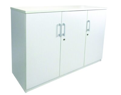 Sonic Quickship Locking Credenza 1200 White