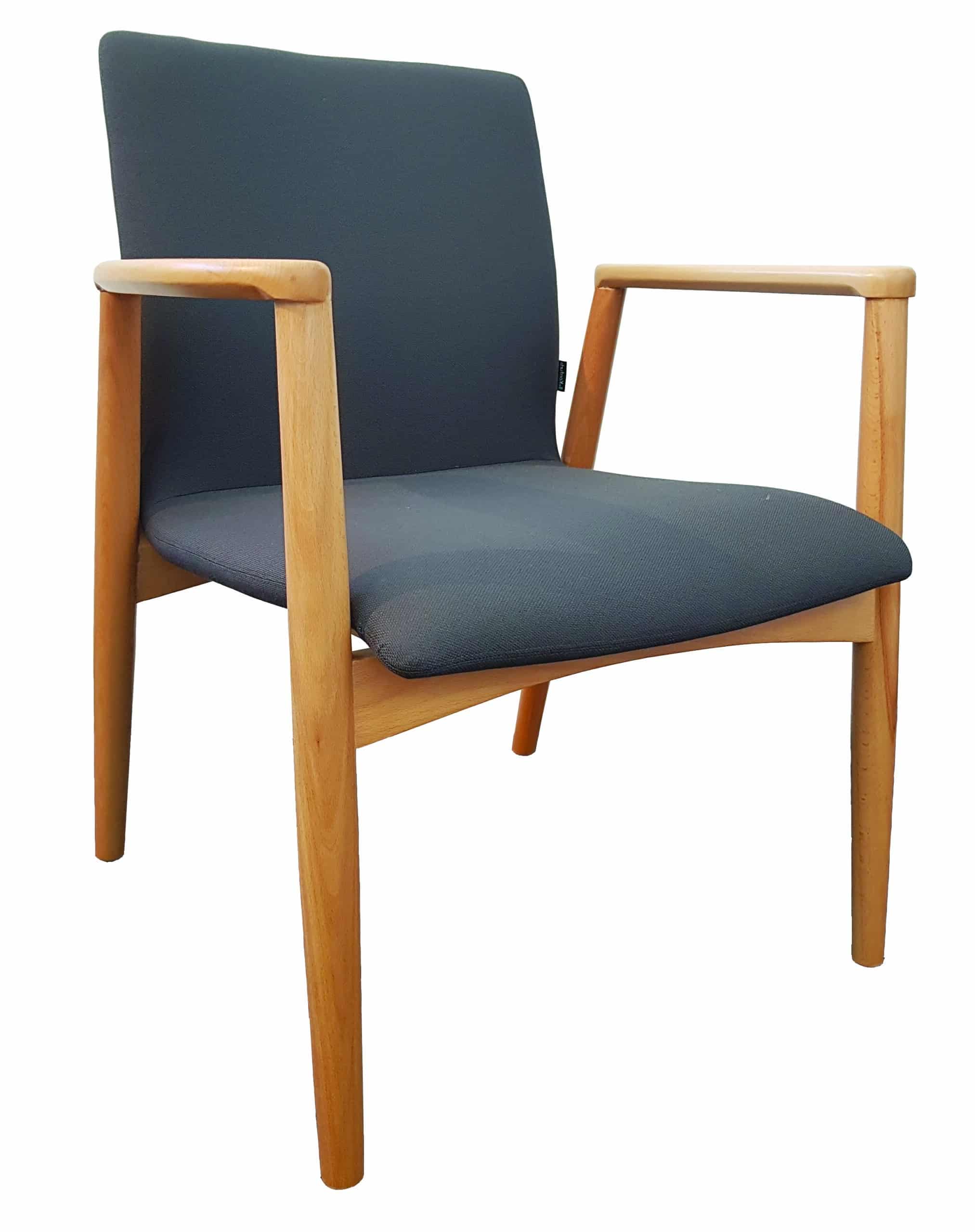 Buro Seating Vienna Charcoal Natural Frame Skara Furniture New