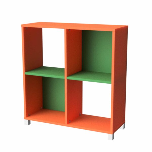 Cubby Hole 4 Cube Orange Green 20016 OG Online Furniture NZ