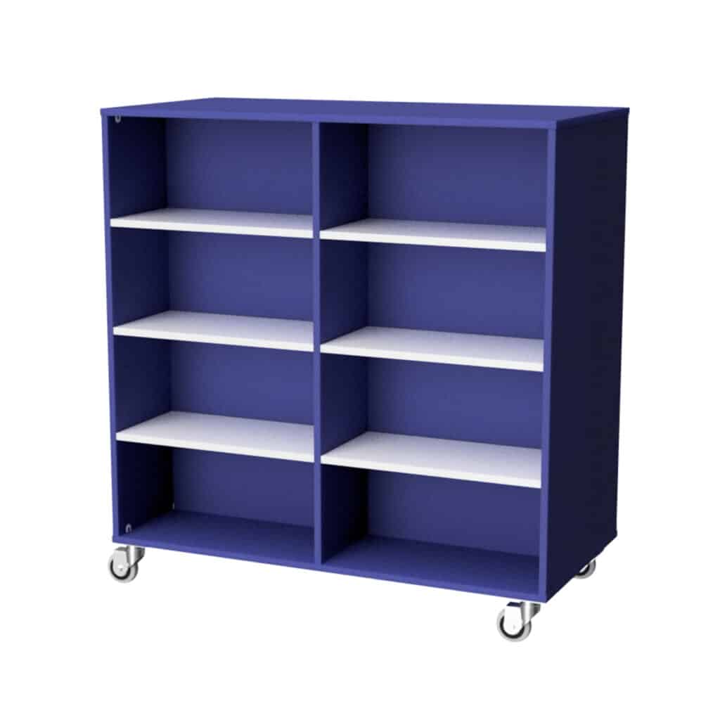 Mobile Bookcase With Wheels 1200