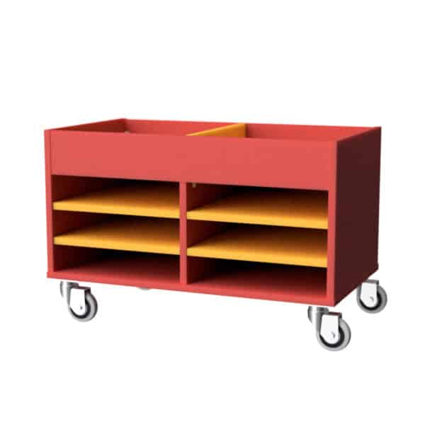 Multi Storage Trolleys 800w Red Yellow 30015 RY Online Furniture NZ