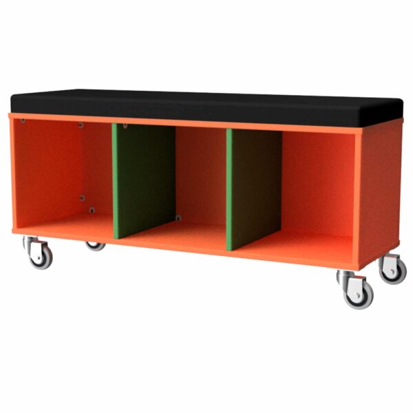 Sit on Trolley Unit 1200w Orange Green 30014 OG Online Furniture NZ