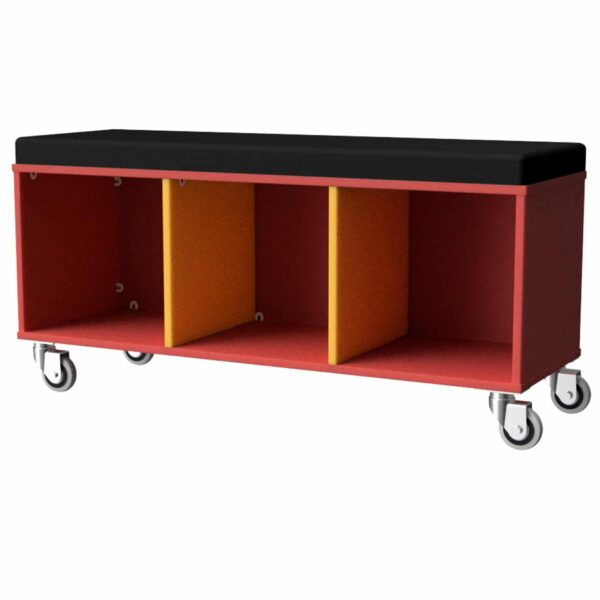 3 Cube Cubby Hole Trolley Seat