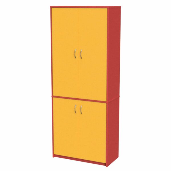 Teachers Wall Unit 800 2 Red Yellow Online Furniture NZ