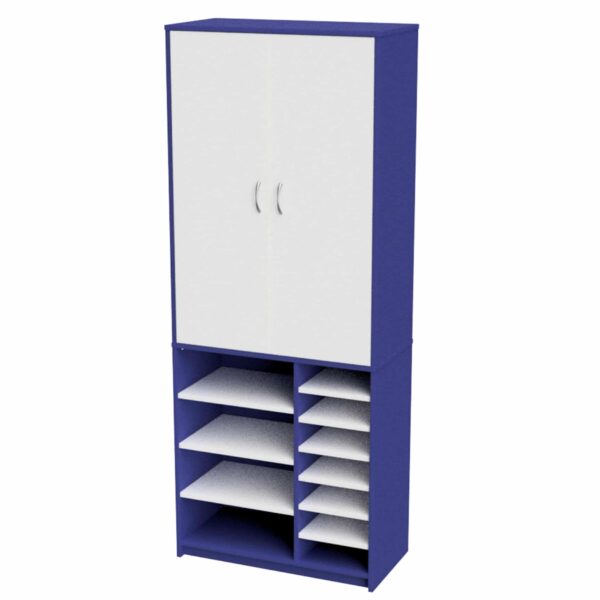 Teachers Wall Unit Tote 800 Blue White Online Furniture NZ