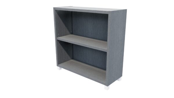 Bookcase 2 Tier 50mm Feet New Graphite SKU Code 20026 20 scaled Online Furniture NZ