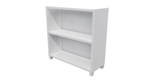 Zealand Commercial Office Bookcase Bookshelf Small 2 tier shelf white 800mm