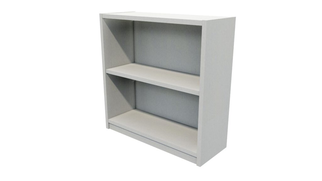 Grey 2 Shelf Small Bookcase