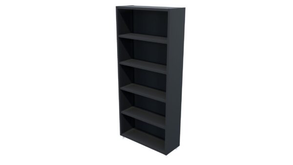 Bookcase 5 Tier 50mm Feet Carbon SKU Code 20023 02 scaled Online Furniture NZ