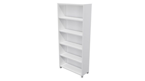 Office bookcasae, bookshelf, shelving unit, tall white 5 shelf, 1800mm available to buy online from Skara NZ