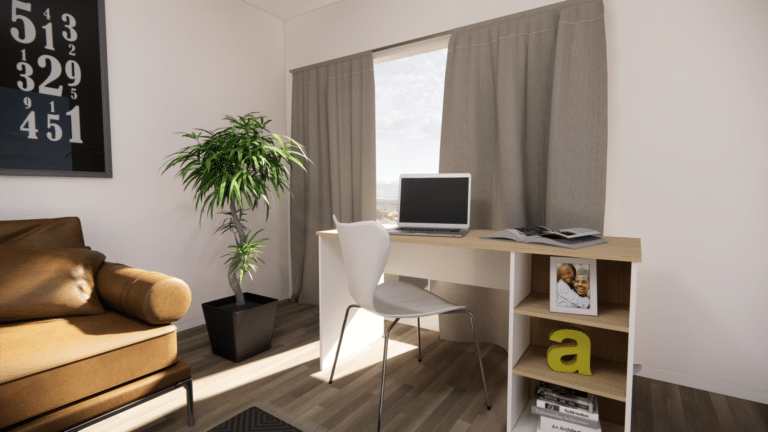 Skara Craft Desk With Open Shelve Storage NZ