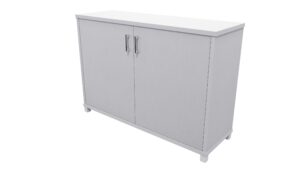 Zealand Office Credenza Cabinet 1200mm Silver Strata