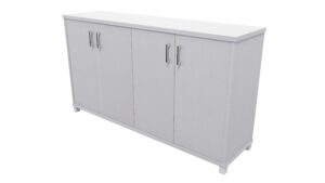 Zealand Office 1500mm Credenza With Feet Silver Strata