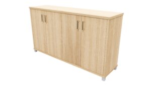 Zealand Office 1500mm Credenza With Feet Sublime Teak