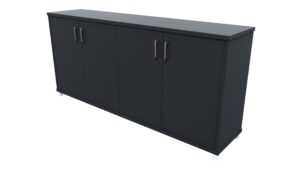 Zealand Office 1800mm Credenza With Feet Carbon