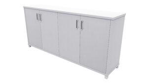 Zealand Office 1800mm Credenza With Feet Silver Strata