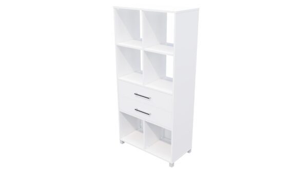 Cubby Hole 6 Cube 2 Drawer White SKU Code 20020 03 scaled Online Furniture NZ