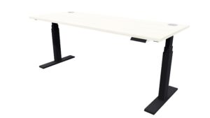 Electric Standing Desk Black Frame Coastal Elm