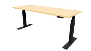 Electric Standing Desk Black Frame Tawa