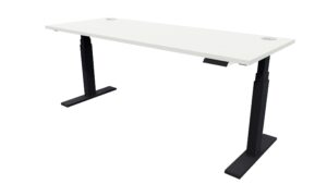 Electric Standing Desk Black Frame Seal Grey