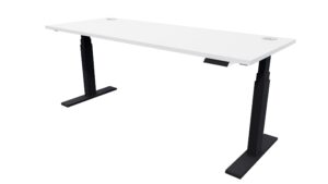 Electric Standing Desk Black Frame Silver Strata