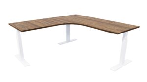 Electric Standing Desk White Frame Tasman Elm