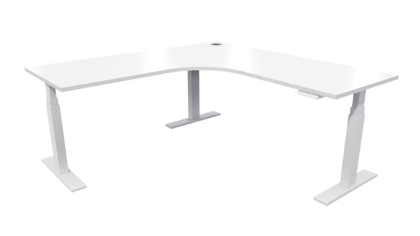 Electric Standing Desk Black Frame White