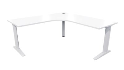 Zealand Corner Desk Mirage Workstation 1800 x 600mm - White