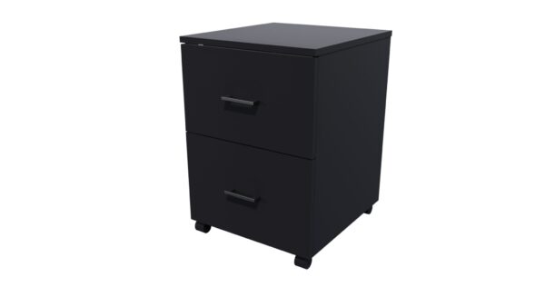 Mobile 2 File drawer Locking Black SKU Code 10018 08 scaled Online Furniture NZ