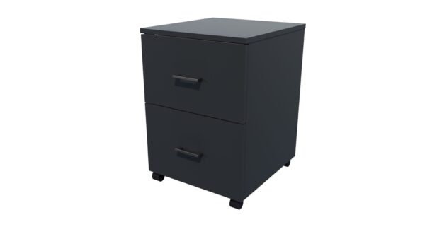 Mobile 2 File drawer Locking Carbon SKU Code 10018 02 scaled Online Furniture NZ