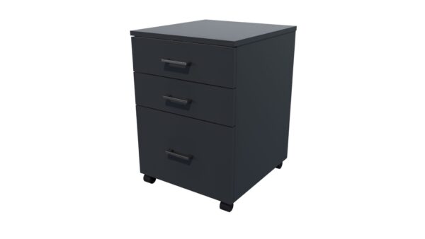 Mobile 3 Drawer Locking Carbon SKU Code 10019 02 scaled Online Furniture NZ