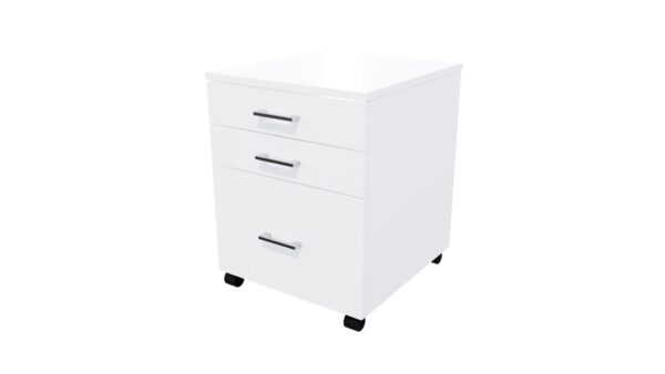 Mobile 3 Drawer Mirage White SKU Code 20021 03 scaled Online Furniture NZ