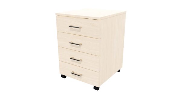 Mobile 4 Drawer Locking Aged Ash SKU Code 10020 13 scaled Online Furniture NZ