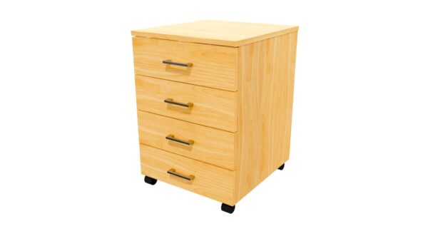 Mobile 4 Drawer Locking NZ Tawa SKU Code 10020 05 scaled Online Furniture NZ