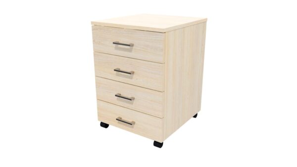 Mobile 4 Drawer Locking Seasoned Oak SKU Code 10020 16 scaled Online Furniture NZ