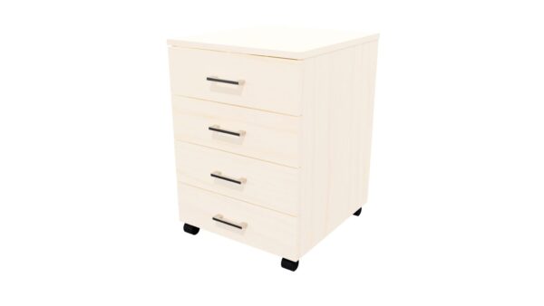 Mobile 4 Drawer Locking Washed Maple SKU Code 10020 01 scaled Online Furniture NZ