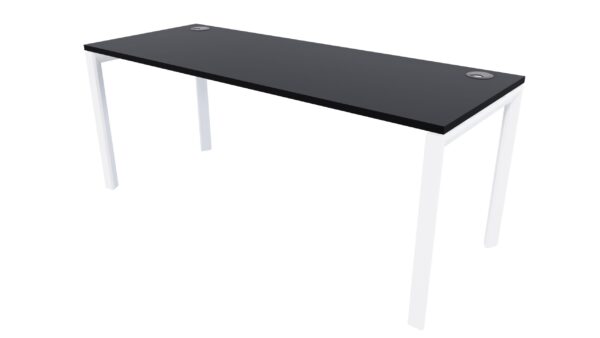 Novah Desk 1500 x 600mm White Frame Black SKU Code 20040 0803 scaled Online Furniture NZ