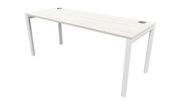 Novah Desk White Frame - Coastal Elm