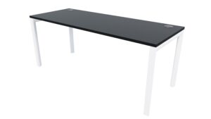 Novah Desk White Frame - Carbon