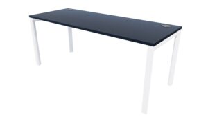 Novah Desk White Frame - Char Blue