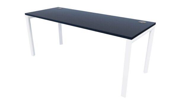 Novah Desk White Frame - Char Blue