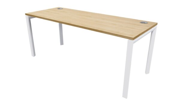 Novah Desk White Frame - NZ Tawa