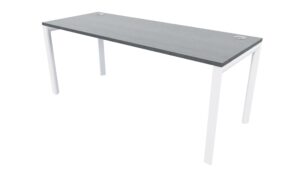 Novah Desk White Frame - New Graphite