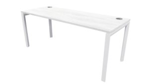 Novah Desk White Frame - Nordic Pine