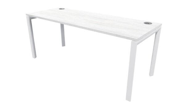 Novah Desk White Frame - Nordic Pine