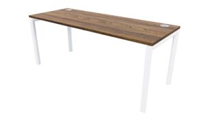 Novah Desk White Frame - Tasman Elm