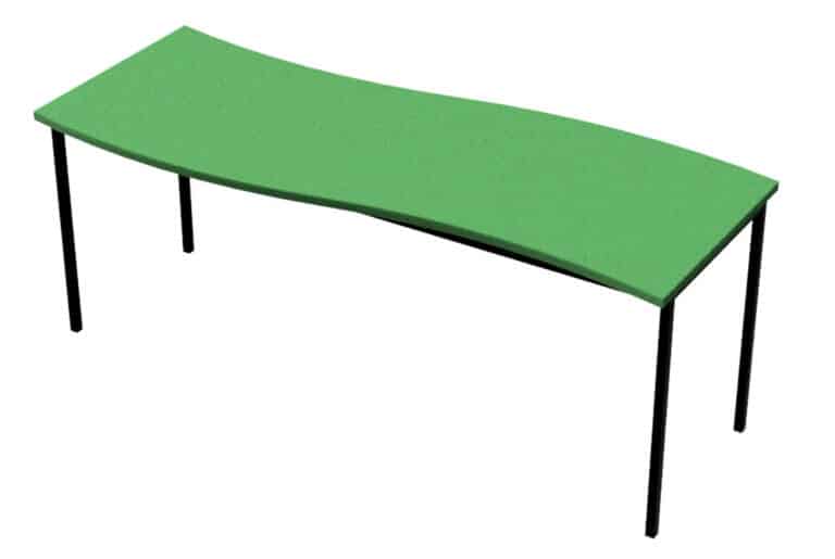 Green Wave Whiteboard Table Art Table